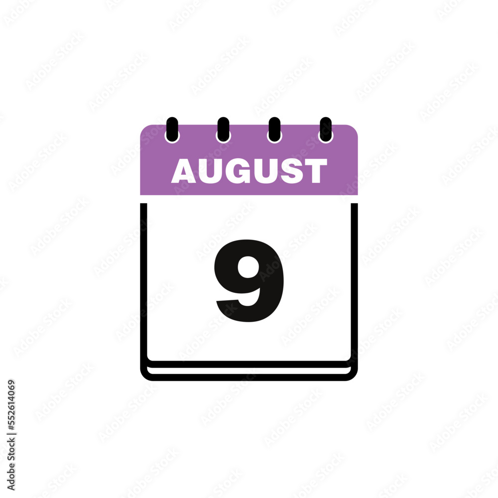 August Calendar Icon Vector Template August Calendar Icon Vector Template