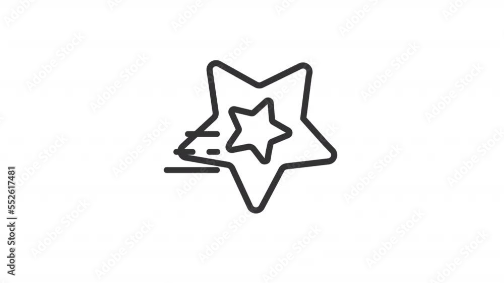 Animated shooting star linear icon. Make wish upon falling star. Burning meteor in atmosphere. Seamless loop HD video with alpha channel on transparent background. Outline motion graphic animation Animated shooting star linear icon. Make wish upon falling star. Burning meteor in atmosphere. Seamless loop HD video with alpha channel on transparent background. Outline motion graphic animation