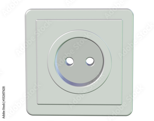 electrical outlet isolated on white background
