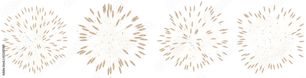 Set Of Realistic Glowing Yellow Fireworks Brightly Shining Illustration Design Set Of Realistic Glowing Yellow Fireworks Brightly Shining Illustration Design
