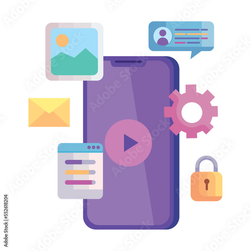 smartphone with social media