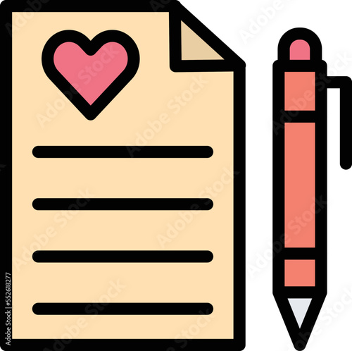 Wedding contract Vector Icon Design Illustration