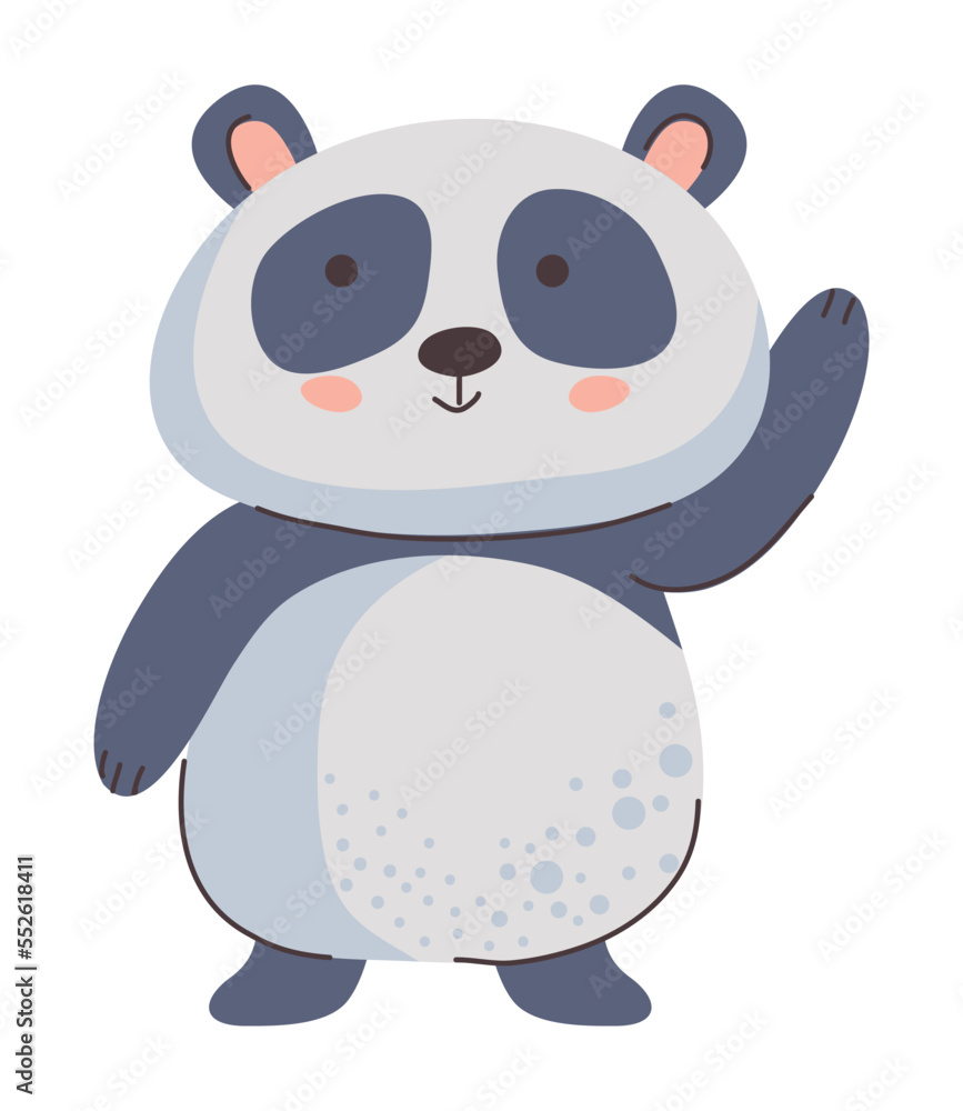 Naklejka premium cute panda animal