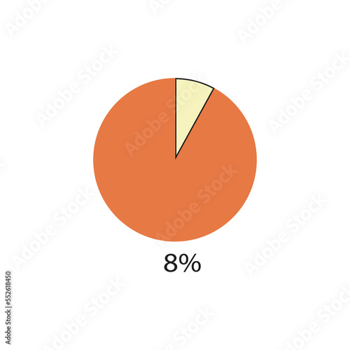 circle percentage diagrams showing % ready-to-use for web design, user interface (UI) or infographic - indicator 