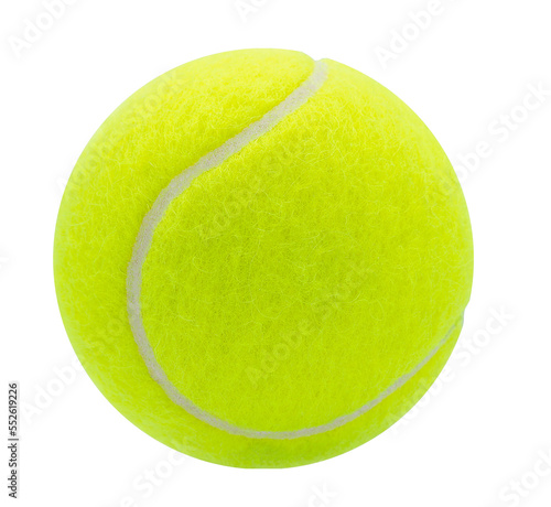 Green tennis ball isolated on white background.clipping path © NOOPIAN