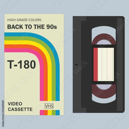 VHS cassette with cover in rainbow colors