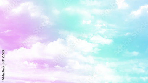 Background with clouds on pastel sky. Sky vector