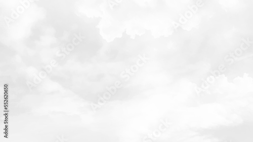 White fluffy cloudscape scenery, environment background with copy space. Cumulus clouds floating in a light sky. Pure and fresh air in dull day. Freedom of nature.