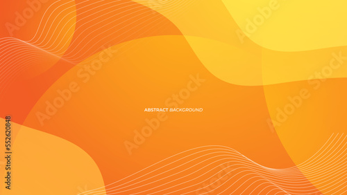 Abstract blurred orange background, smooth gradient texture color, shiny bright background banner header or sidebar graphic art image, elegant rich surface orange background yellow wave splash design.