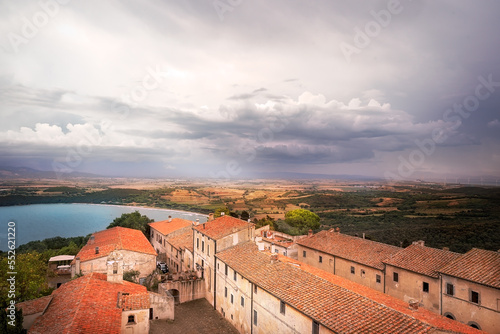 Vista panoramica dalla fortezza di Populonia, Toscana, Italia, vista panoramica photo