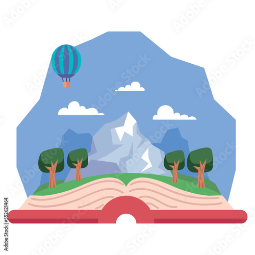 book stories with balloon travel