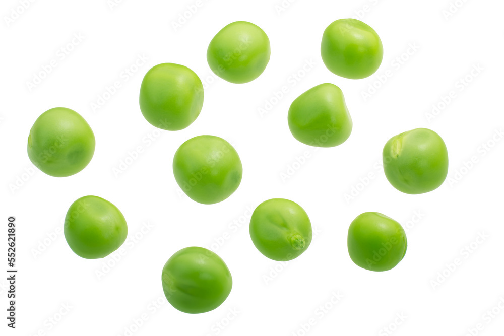 Pea seeds pisum sativum,top view isolated png - obrazy, fototapety, plakaty 