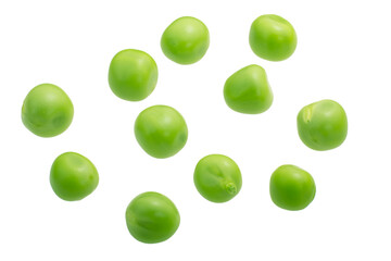 Pea seeds pisum sativum,top view isolated png