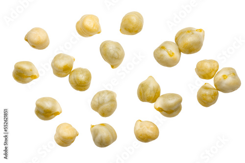 Kabuli Chickpeas Cicer arietinum seeds top view isolated png