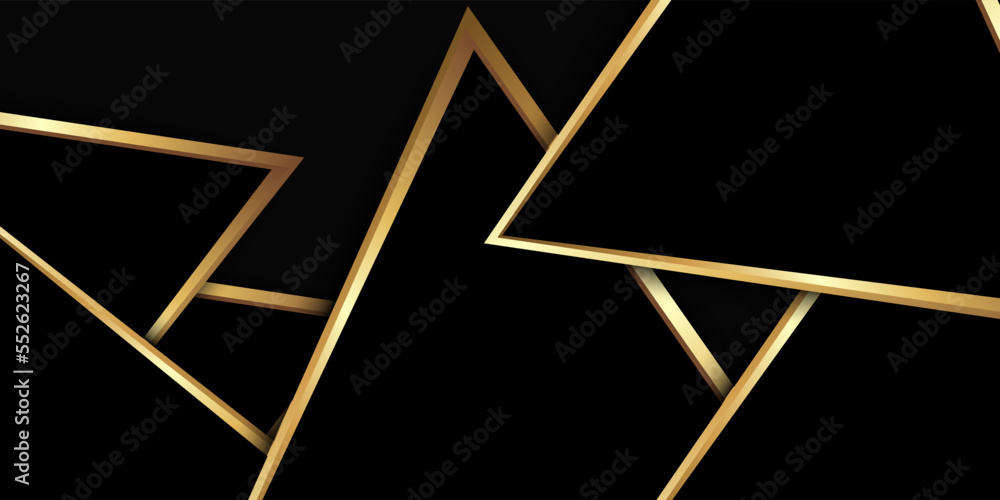 Abstract black background with line golden elements. Geometric style 3d modern concept. vector illustration for design. Abstract black background with line golden elements. Geometric style 3d modern concept. vector illustration for design.