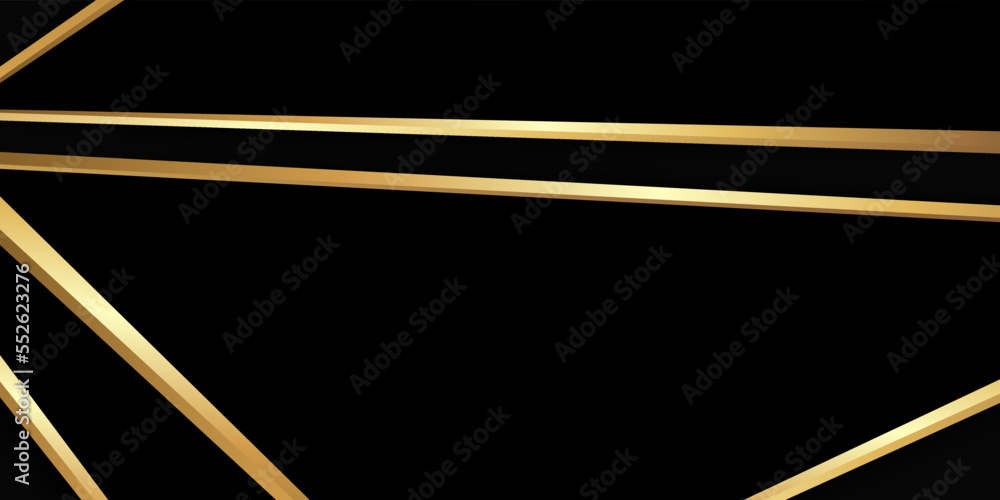 Abstract black background with line golden elements. Geometric style 3d modern concept. vector illustration for design. Abstract black background with line golden elements. Geometric style 3d modern concept. vector illustration for design.