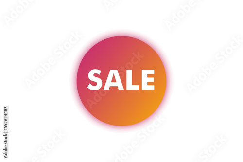 Colorful Gradient Icon With Text Sale. Vector button. Design element, sticker, symbol, badge