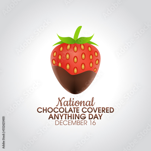 vector graphic of national chocolate covered anything day good for national chocolate covered anything day celebration. flat design. flyer design.flat illustration.