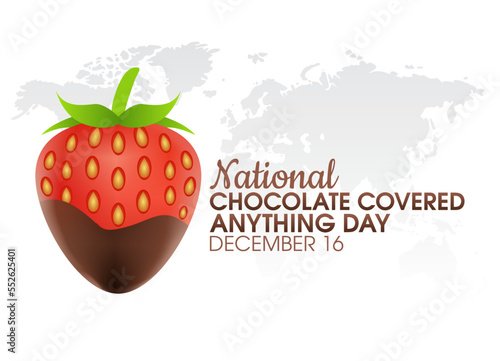 vector graphic of national chocolate covered anything day good for national chocolate covered anything day celebration. flat design. flyer design.flat illustration.