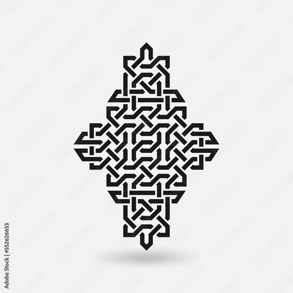 Arabic Geometric Decorative Design Element