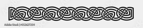 Celtic weaving interlaced black border