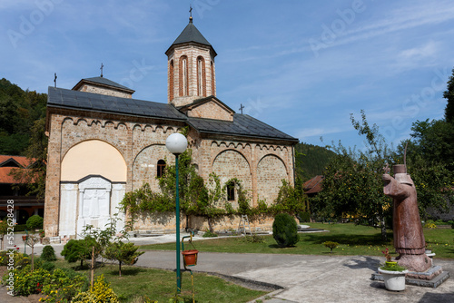 Medieval monastery Raca at Tara mountain in western Serbia photo