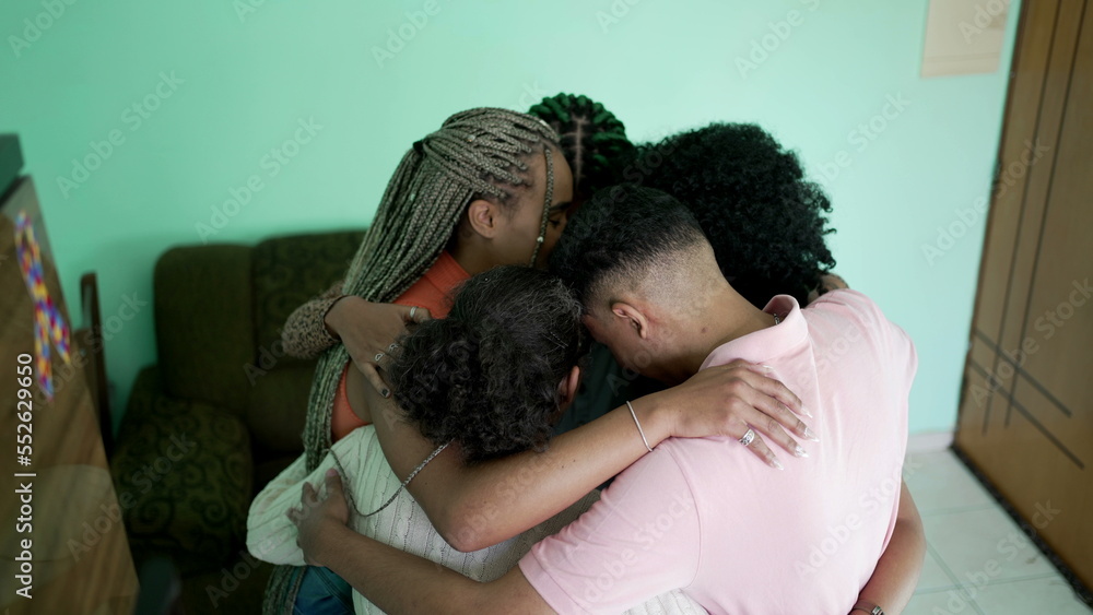People hugging each other having group support and help. Family embrace together in love and affection People hugging each other having group support and help. Family embrace together in love and affection