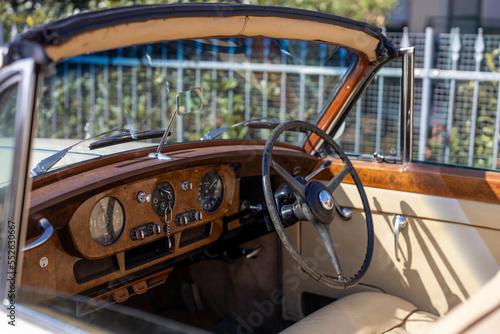 detail of a vintage Rolls Royce car
