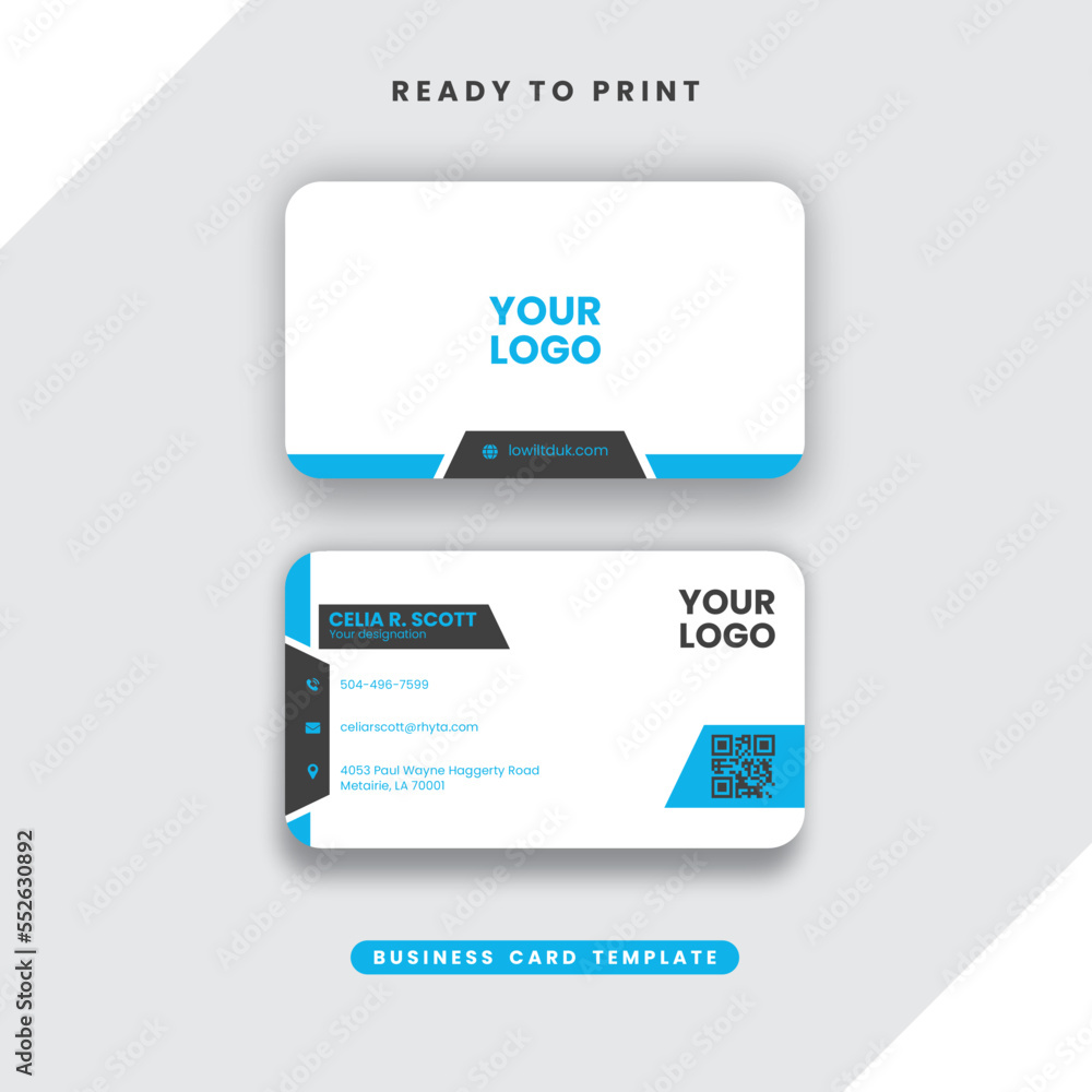 Sky blue Corporate Business Visiting Card Sky blue Corporate Business Visiting Card