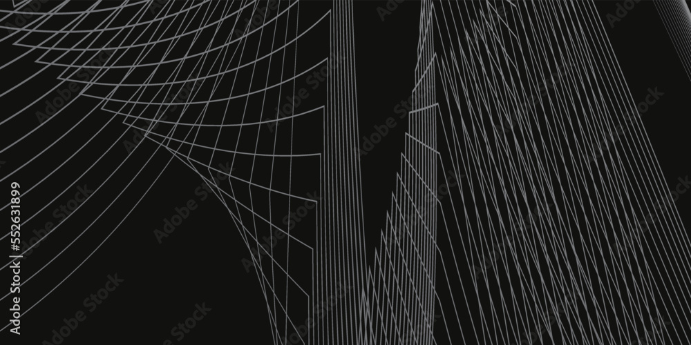 Black abstract banner background. Dark deep black dynamic vector