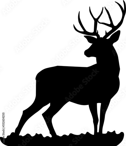 deer, doe, silhouette, hunt, hunter, animal, nature, moose, horn