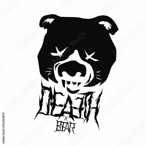 Bear death metal illustration