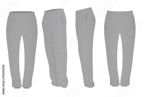 Grey  tracksuit bottoms vector illustration