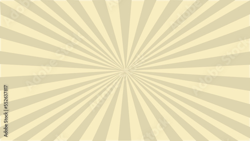 Beige sunburst striped background vector illustration.