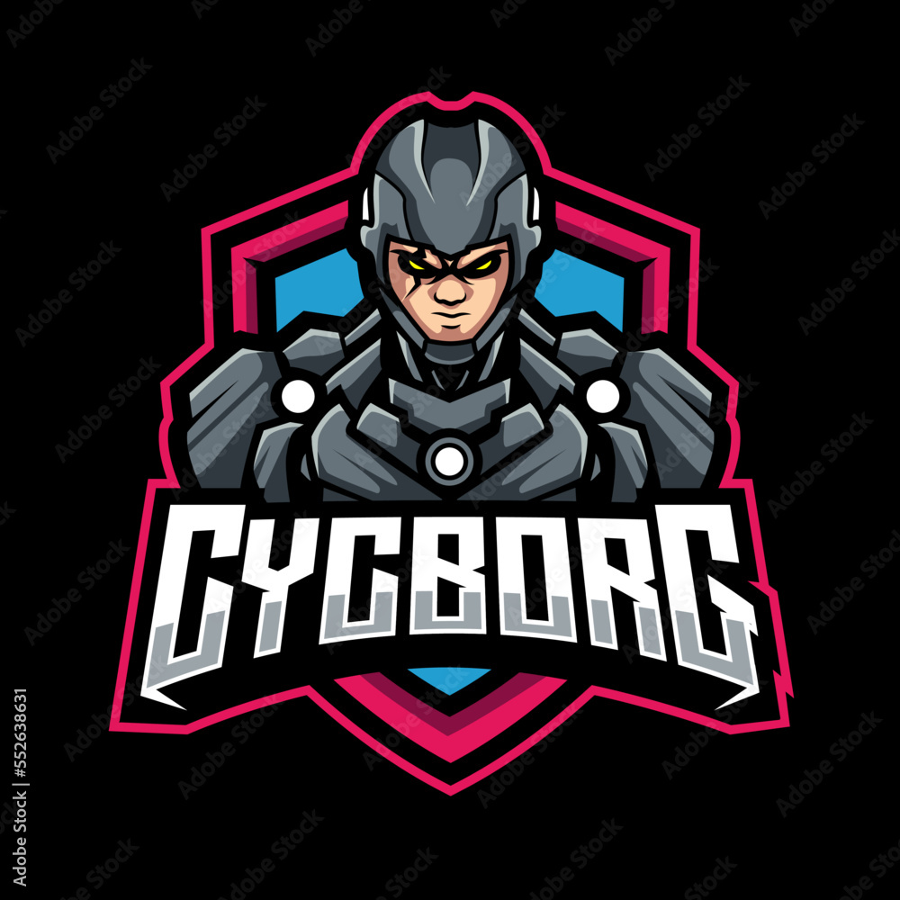 cycboeg esport mascot logo vector illustration