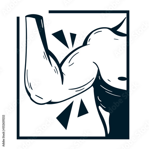 arm of strong man colorless