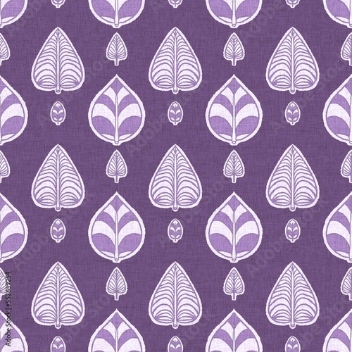 Gender neutral purple botanical foliage seamless raster background. Simple whimsical 2 tone pattern. Kids floral nursery wallpaper or scandi all over print.