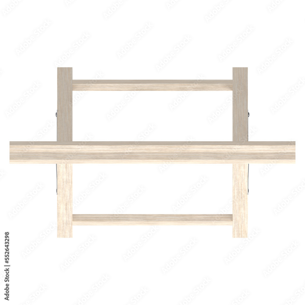 3D rendering illustration of a trestle support 3D rendering illustration of a trestle support