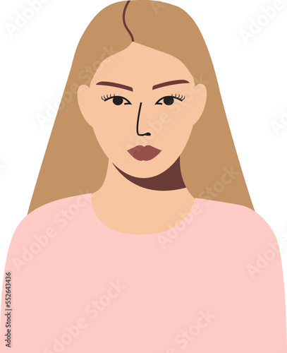 Abstract faceless portrait of woman