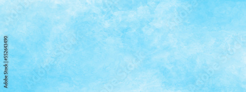 Abstract blue sky Water color background, Illustration, texture for design. Blue watercolor splash stroke grunge backdrop background. Blue paint with watercolor paper texture grunge. Blue watercolor 