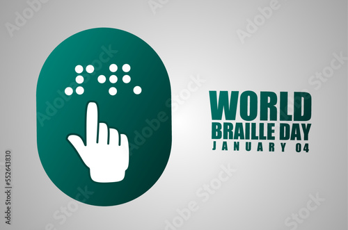 World Braille day January 04 vector illustration, suitable for web banner poster or card