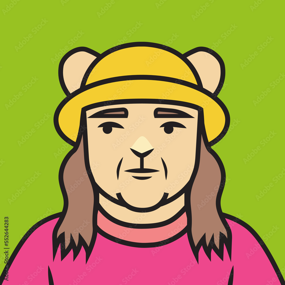 Doug cool cat hipster millennial character icon avatar Doug cool cat hipster millennial character icon avatar