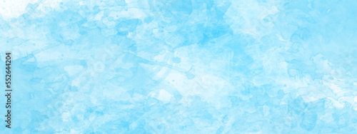 Abstract blue sky Water color background, Illustration, texture for design. Blue watercolor splash stroke grunge backdrop background. Blue paint with watercolor paper texture grunge. Blue watercolor 