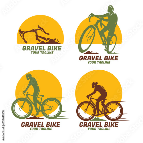 Gravel Bike Sport Emblem Collection