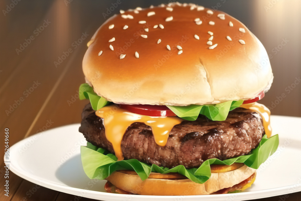 Anime Style Burger Anime Style Burger