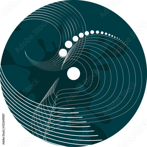 Vector abstract background in circle