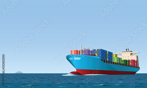 cargo ship in the sea