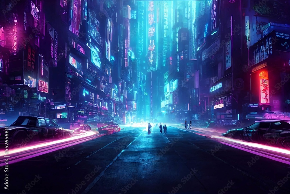 Cyberpunk megacity