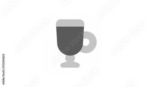 mulled wine icon vector illustration Black and white and decorative elements. Christmas holiday 