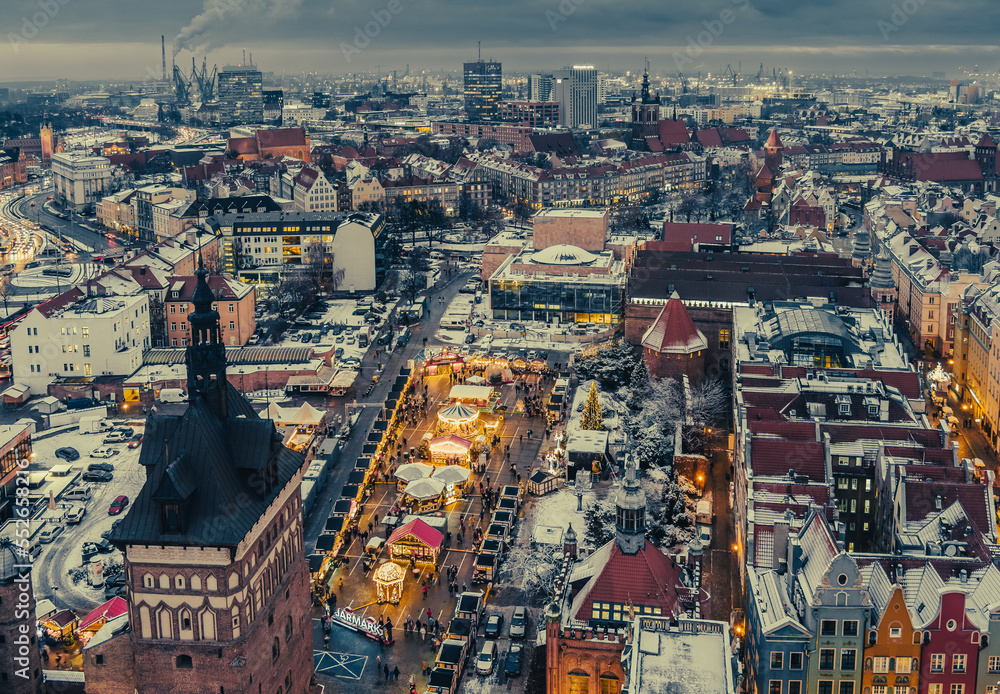 Fototapeta premium christmas market in gdansk 